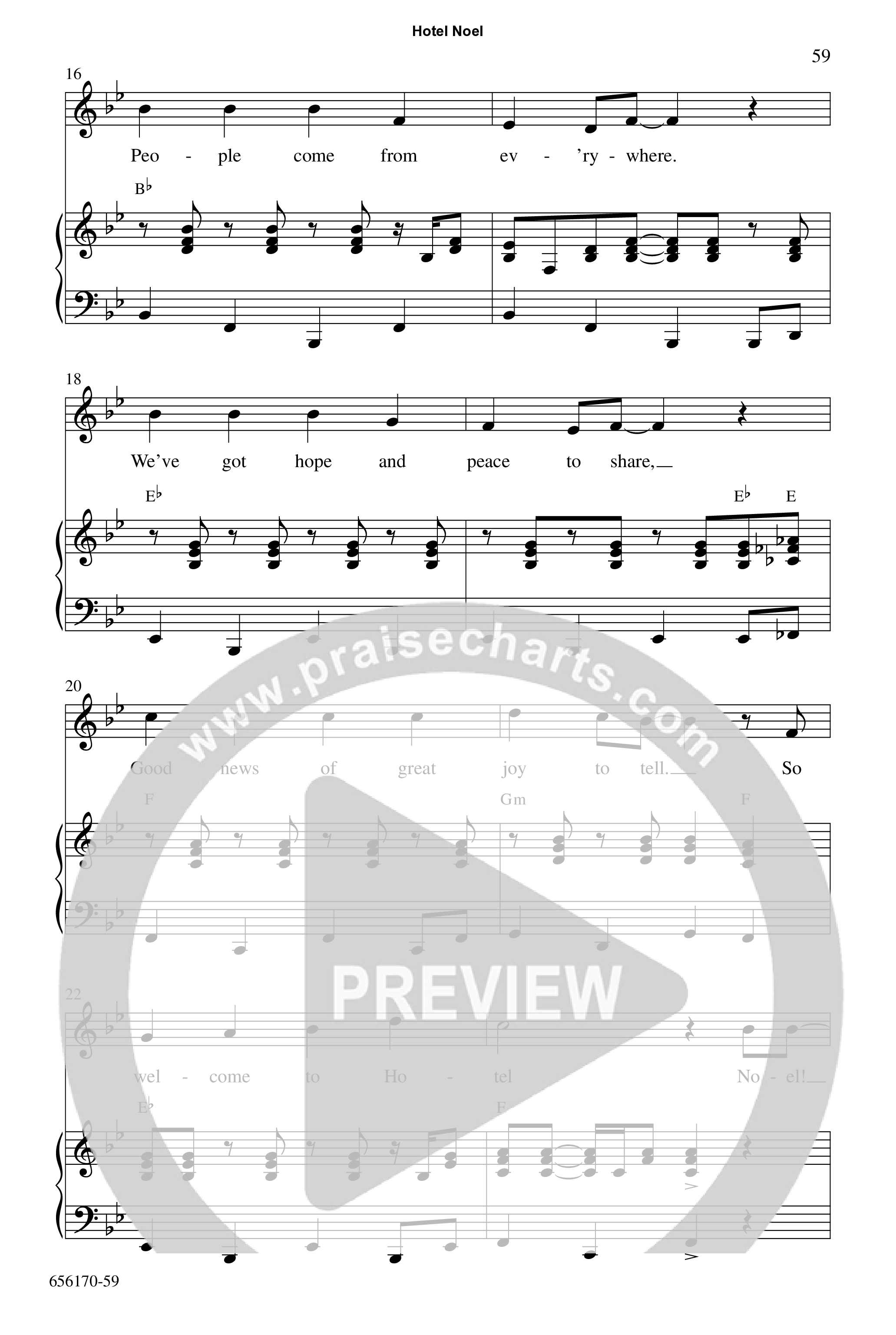 Hotel Noel (7 Song Choral Collection) Song 7 (Piano SATB) (WordKidz)
