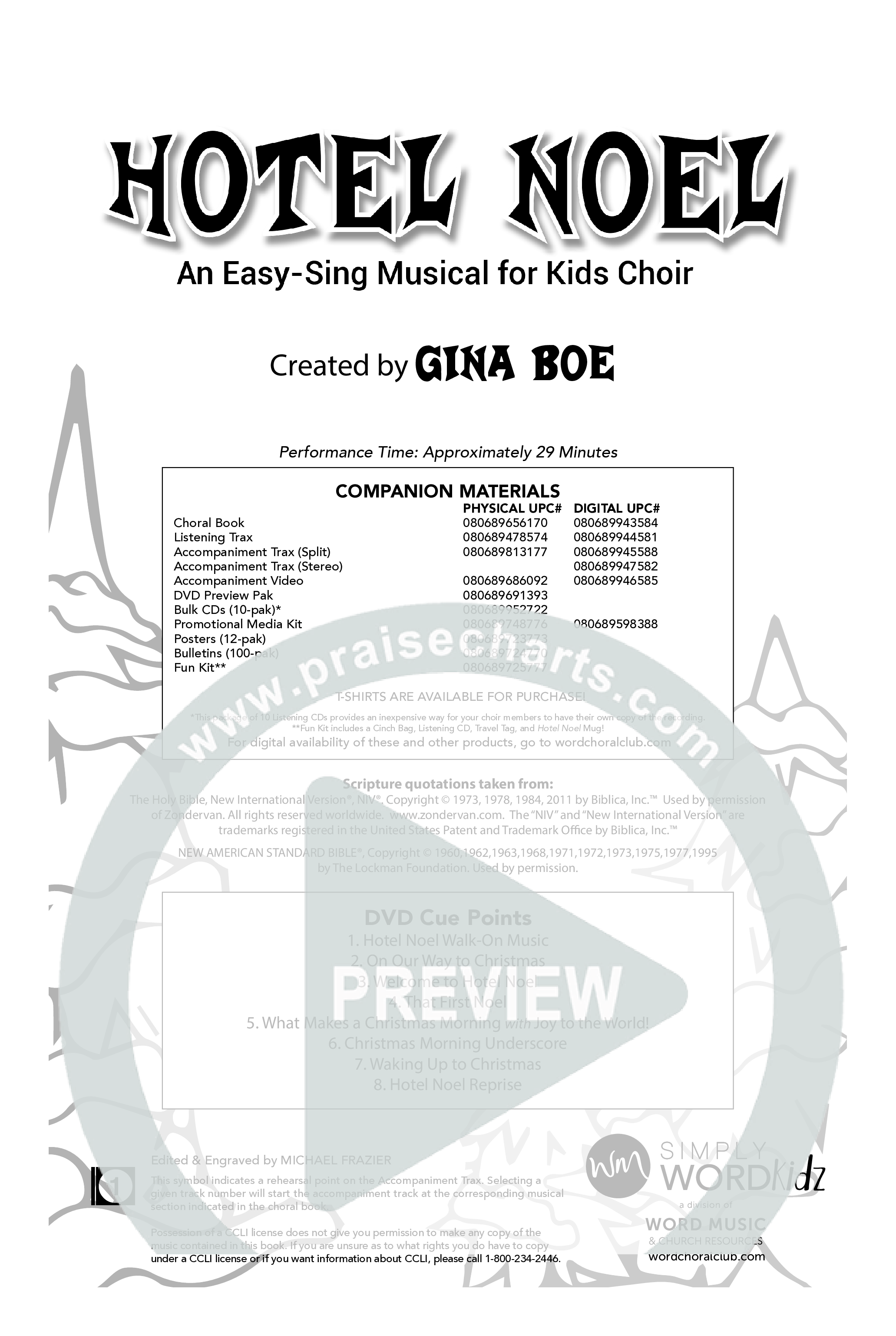 Hotel Noel (7 Song Choral Collection) Choral Book (WordKidz)