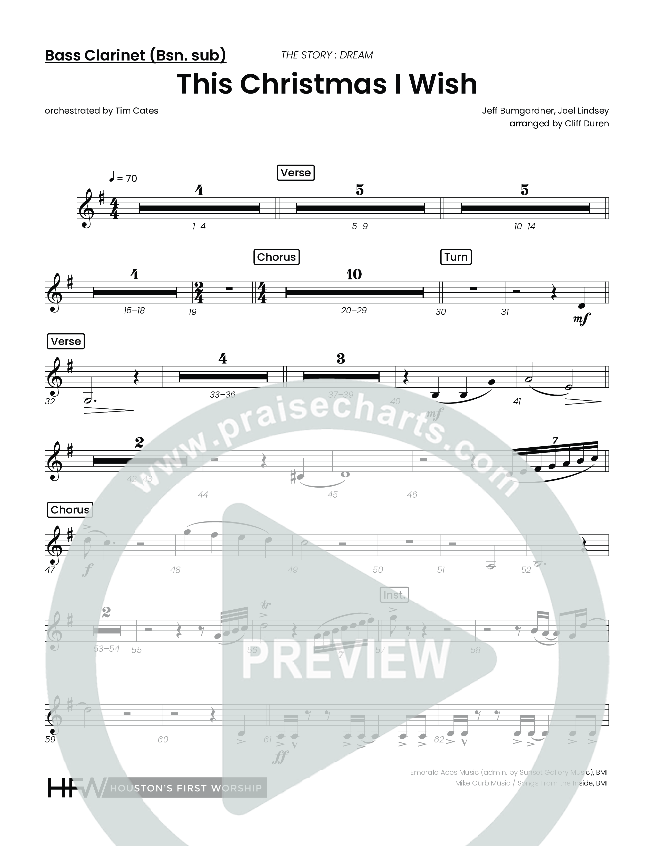 This Christmas I Wish (Choral Anthem SATB) Bass Clarinet (Houston's First Worship)