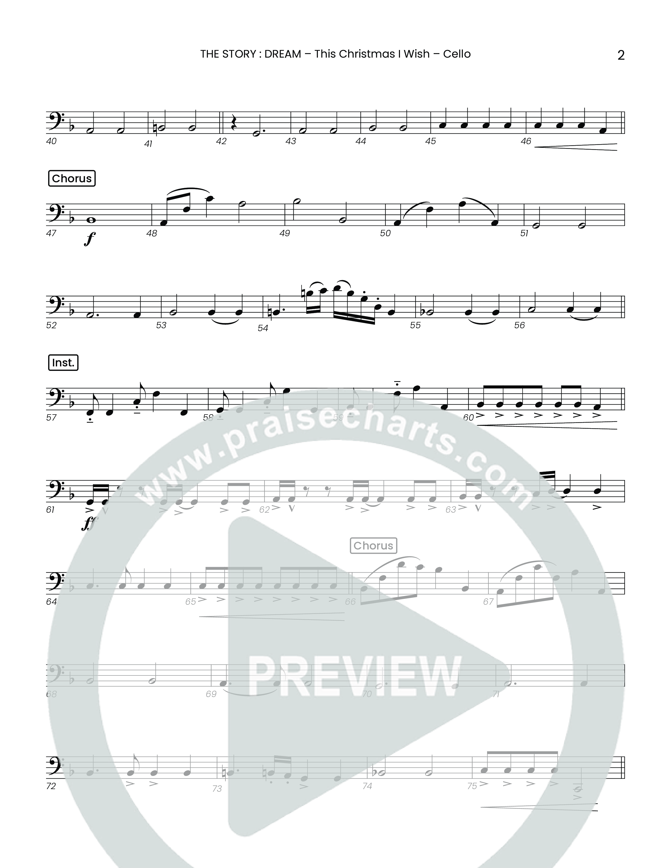 This Christmas I Wish (Choral Anthem SATB) Cello (Houston's First Worship)