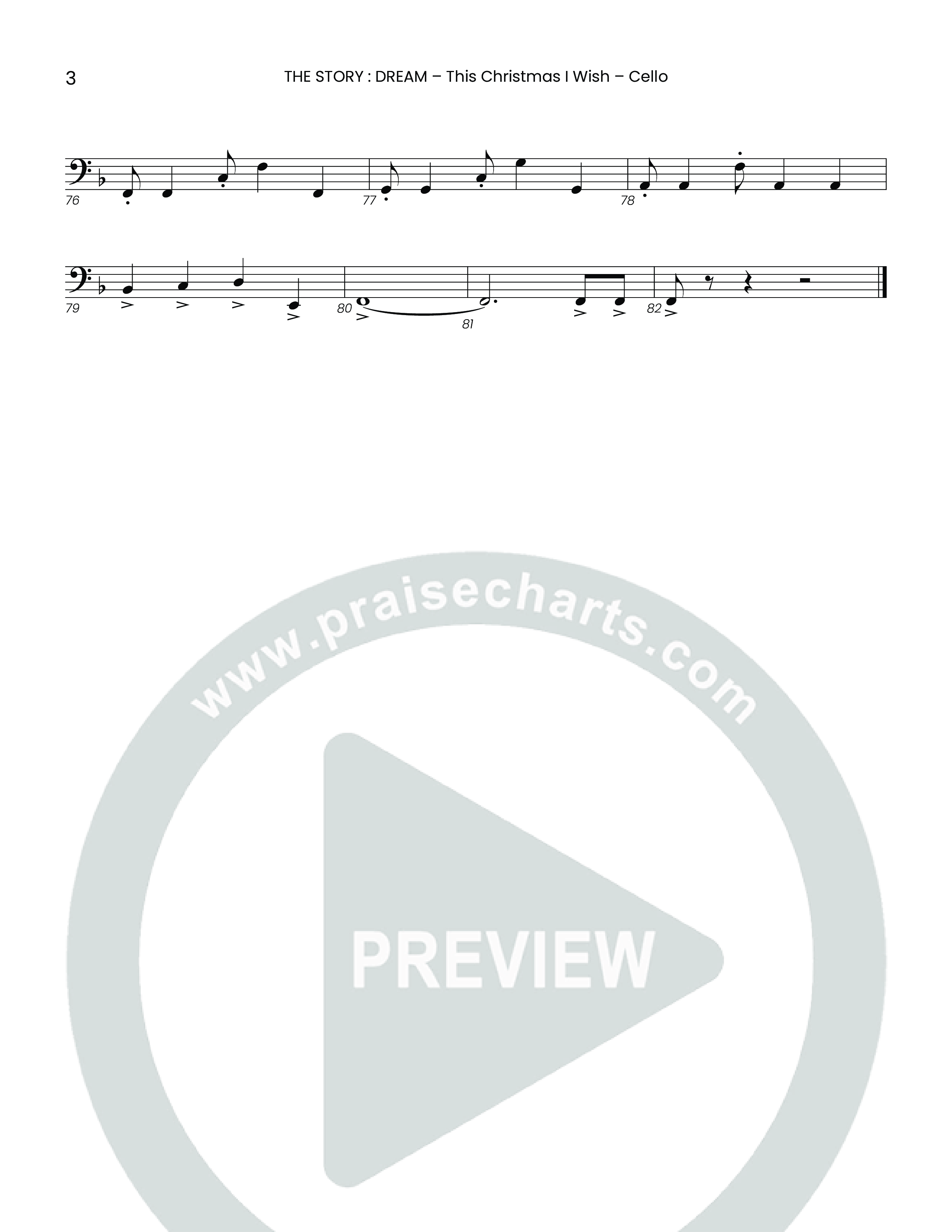 This Christmas I Wish (Choral Anthem SATB) Cello (Houston's First Worship)