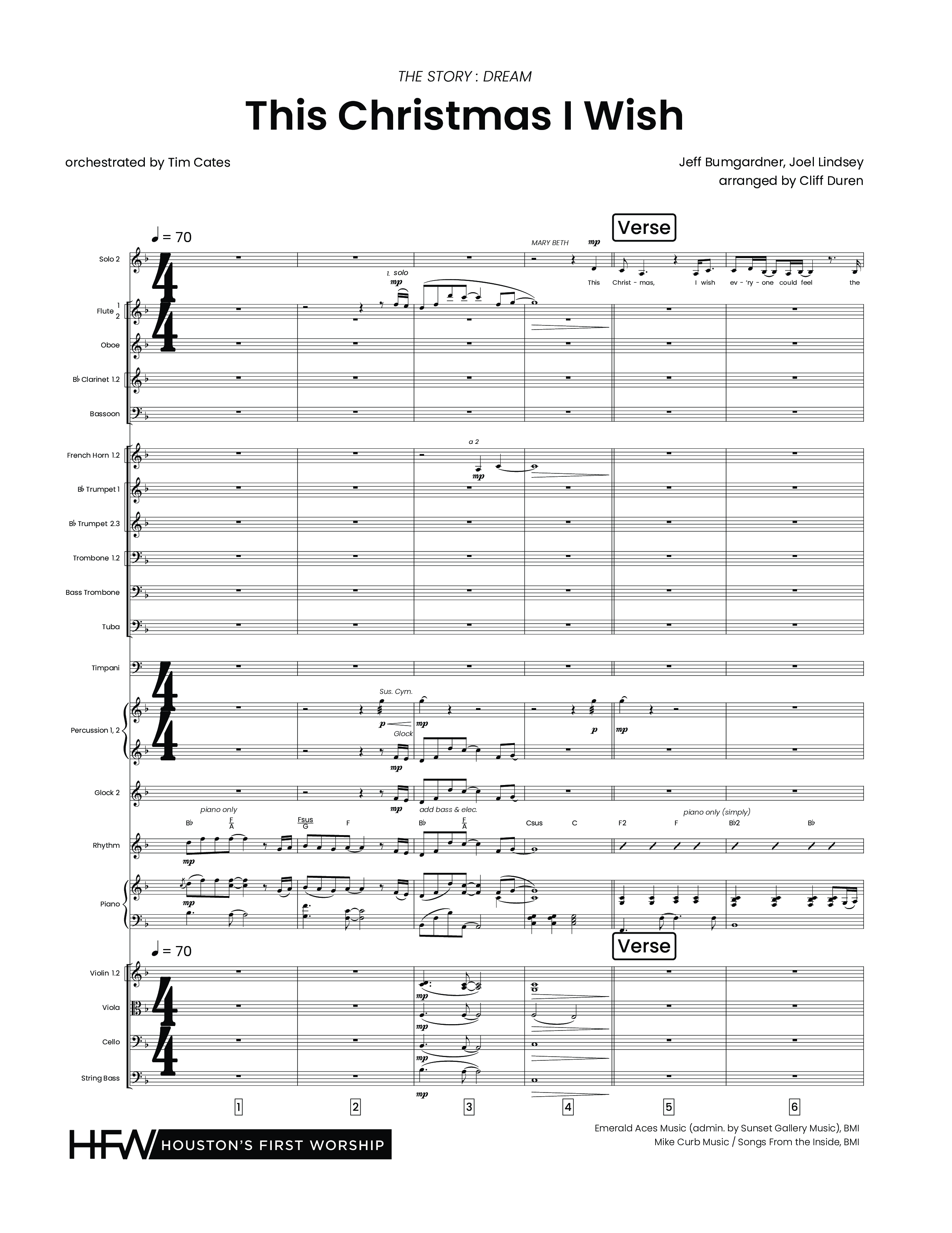 This Christmas I Wish (Choral Anthem SATB) Orchestration (Houston's First Worship)