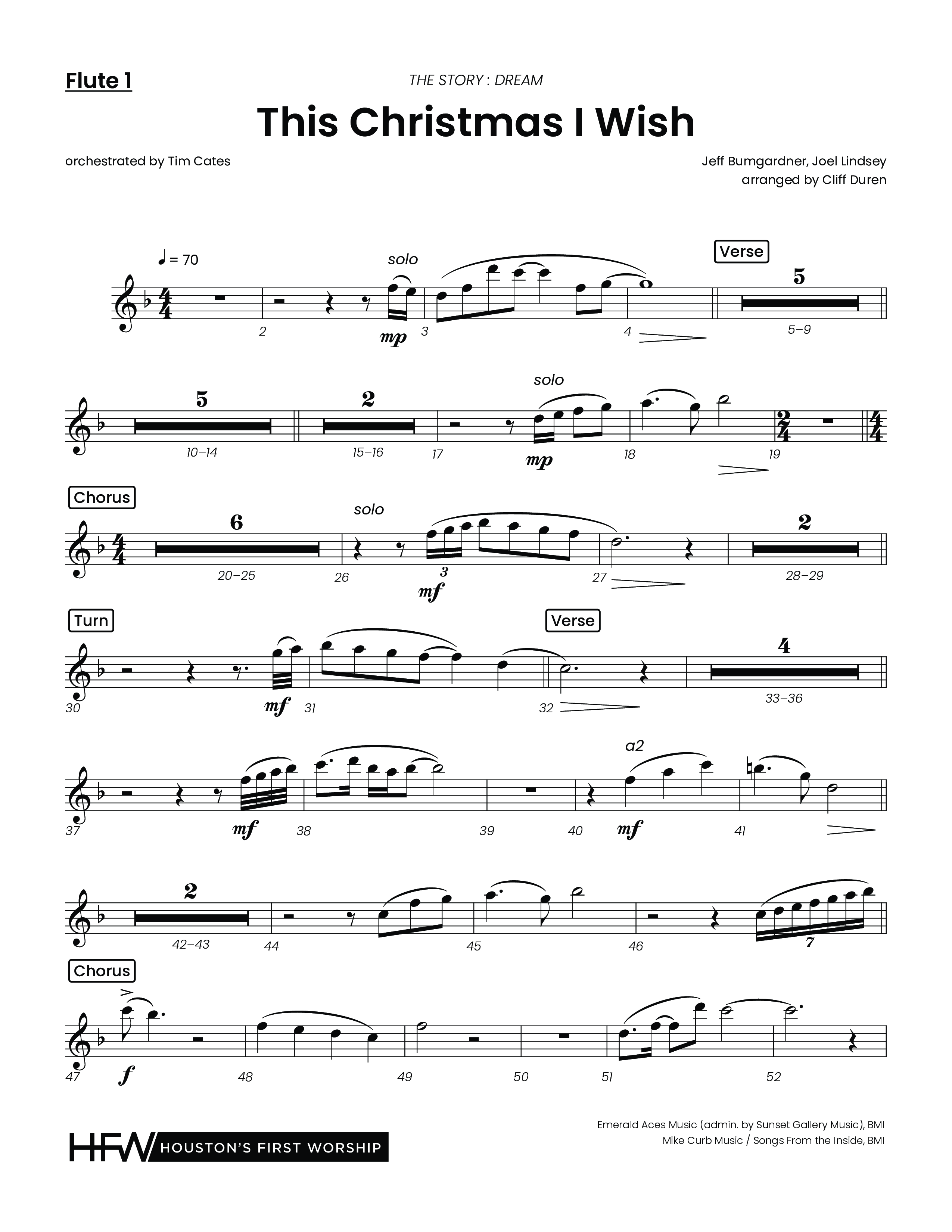 This Christmas I Wish (Choral Anthem SATB) Flute 1/2 (Houston's First Worship)