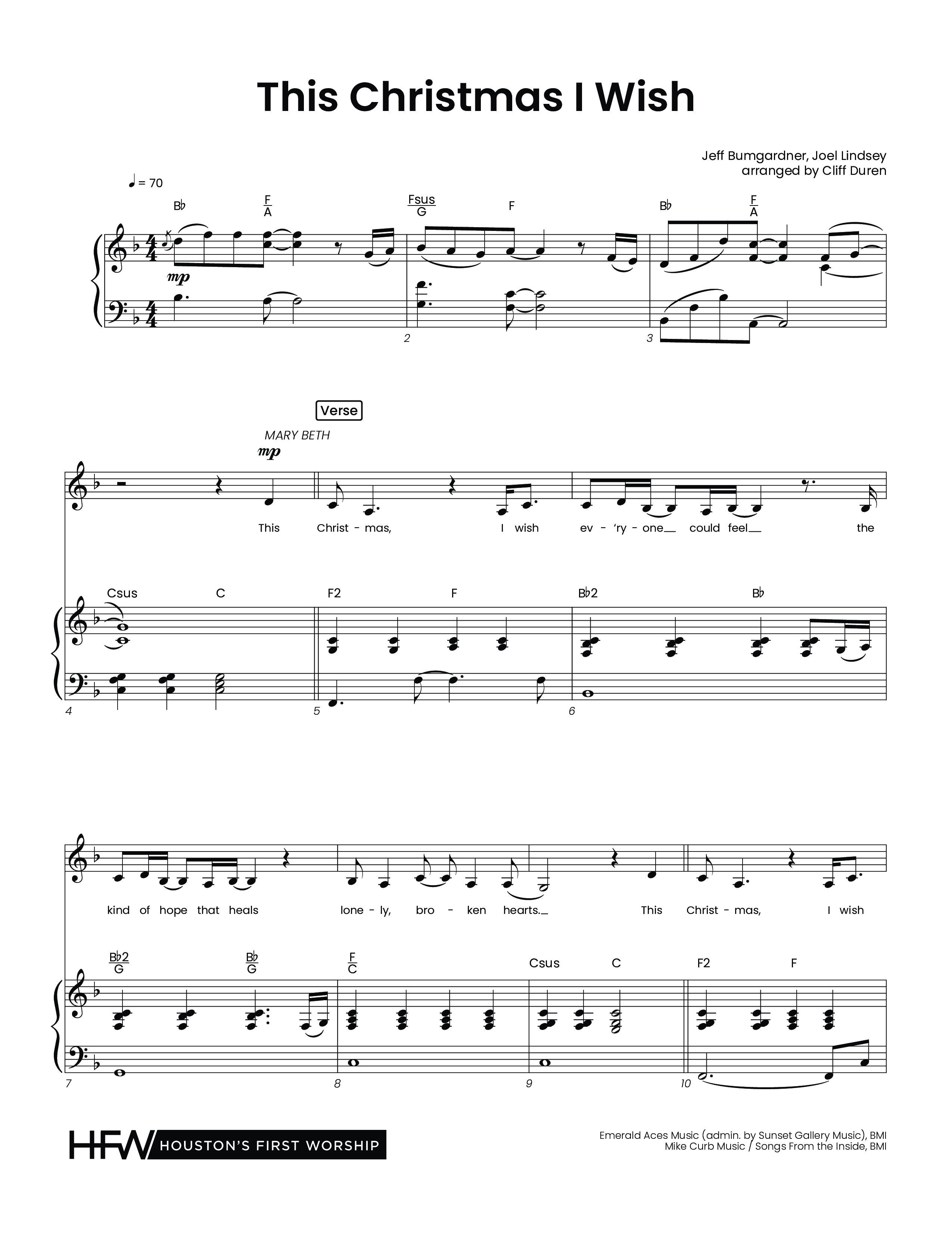 This Christmas I Wish (Choral Anthem SATB) Piano/Vocal (SATB) (Houston's First Worship)