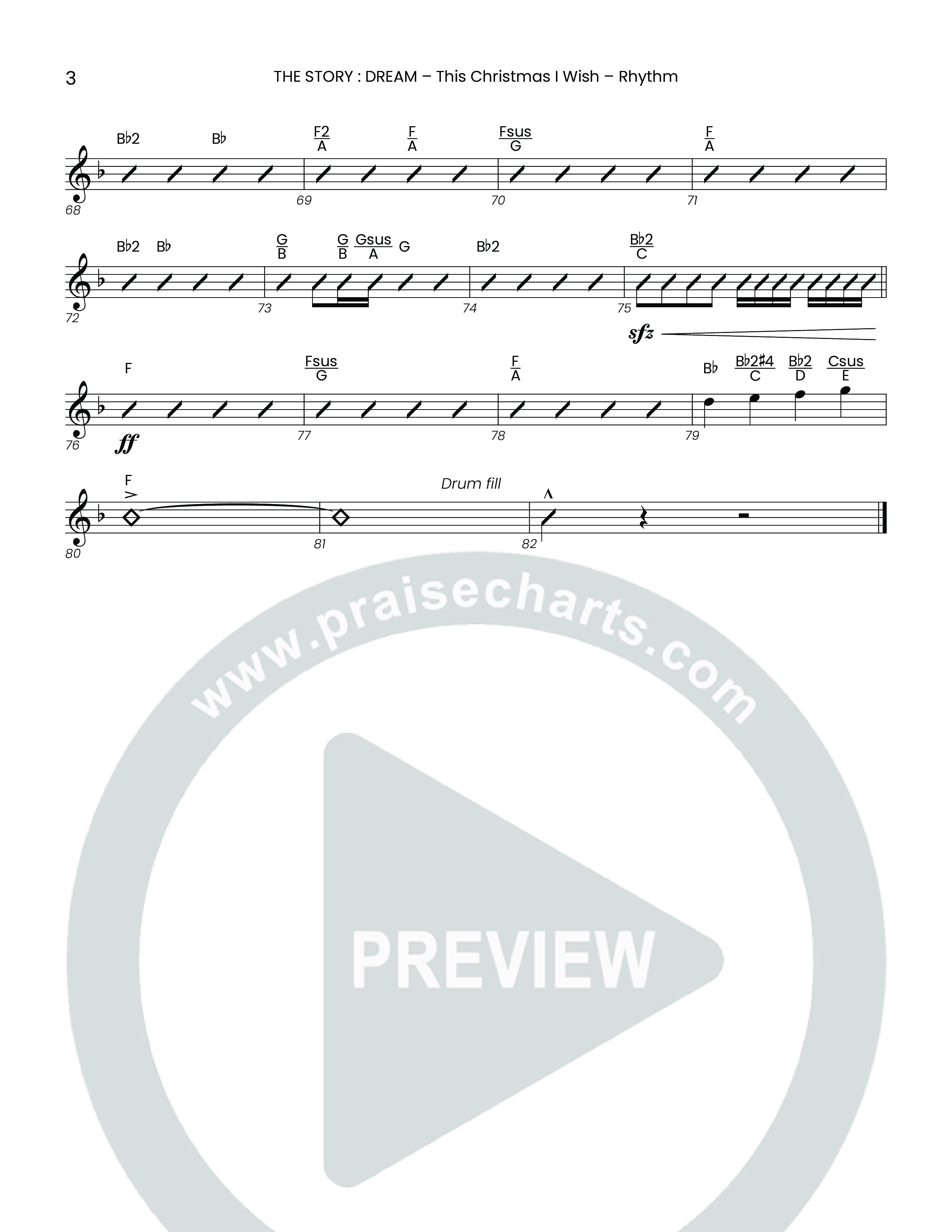 This Christmas I Wish (Choral Anthem SATB) Rhythm Chart (Houston's First Worship)