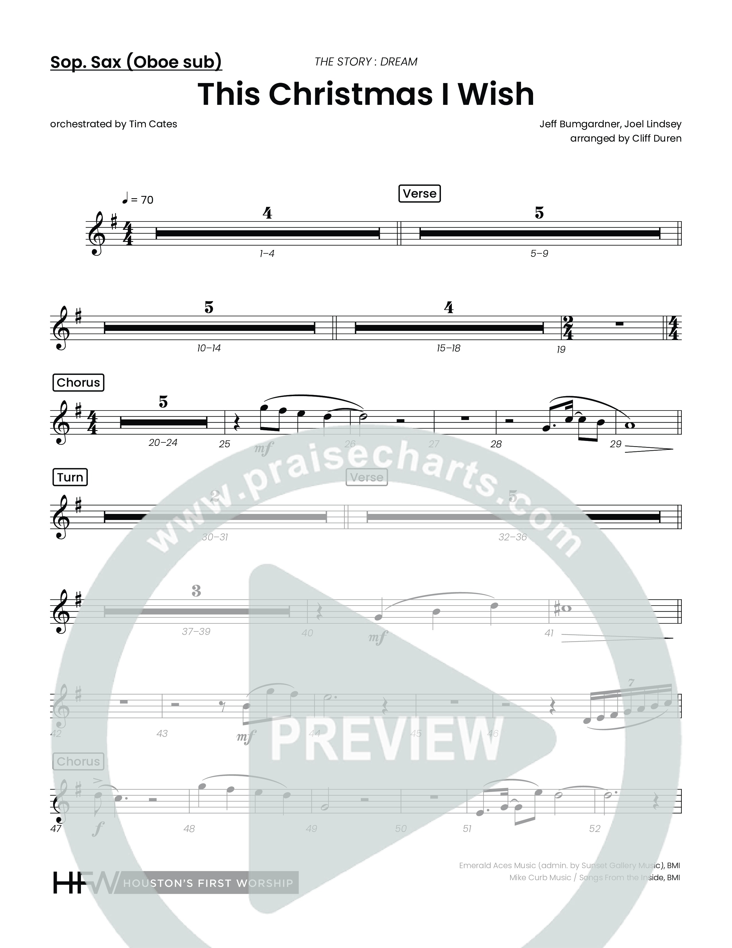 This Christmas I Wish (Choral Anthem SATB) Soprano Sax (Houston's First Worship)