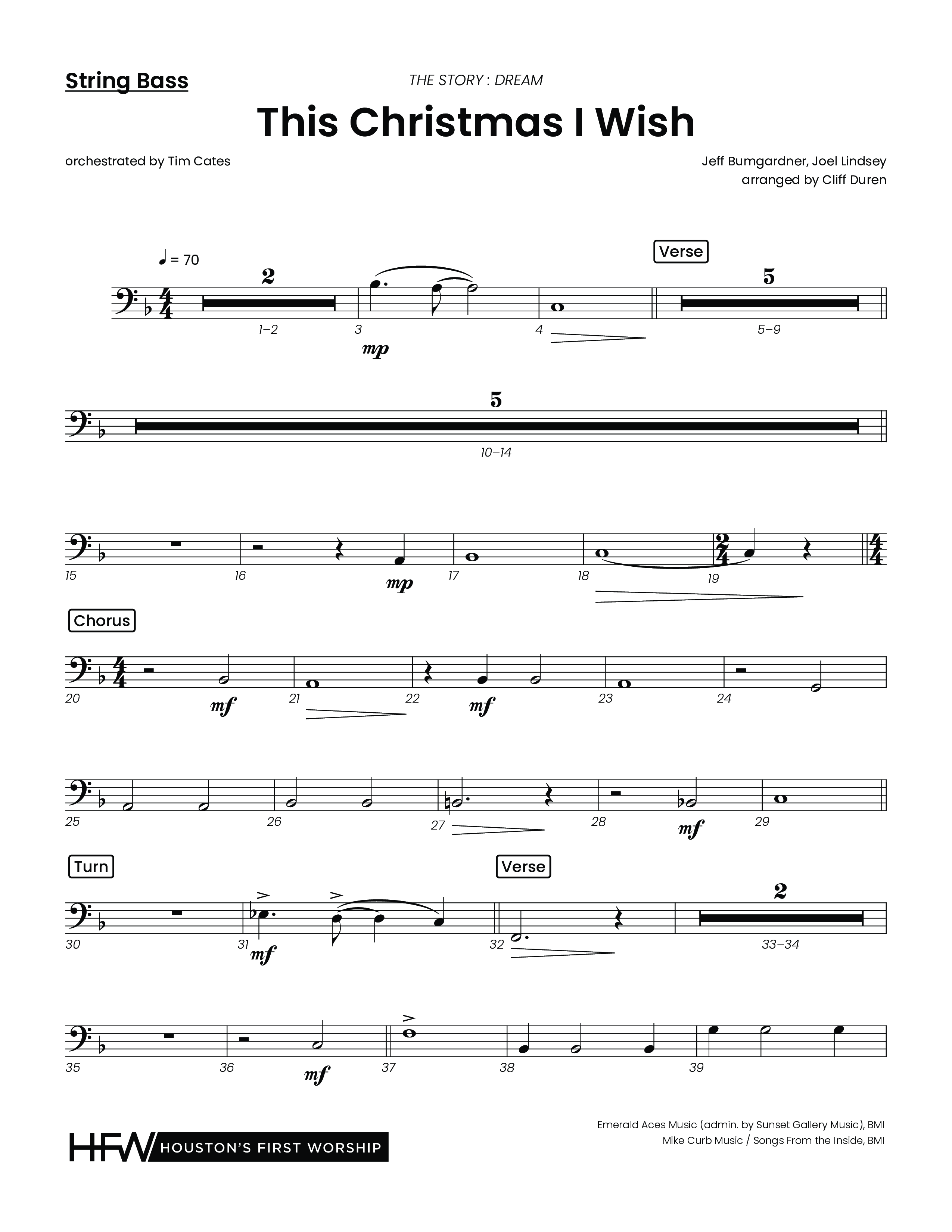 This Christmas I Wish (Choral Anthem SATB) String Bass (Houston's First Worship)