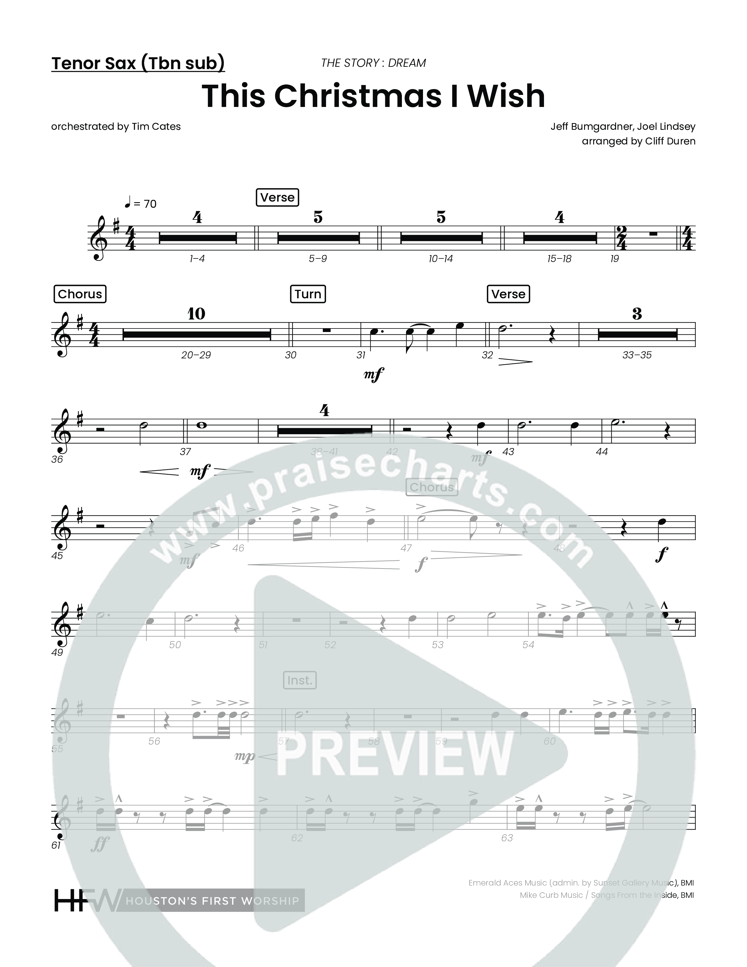 This Christmas I Wish (Choral Anthem SATB) Tenor Sax/Baritone T.C. (Houston's First Worship)
