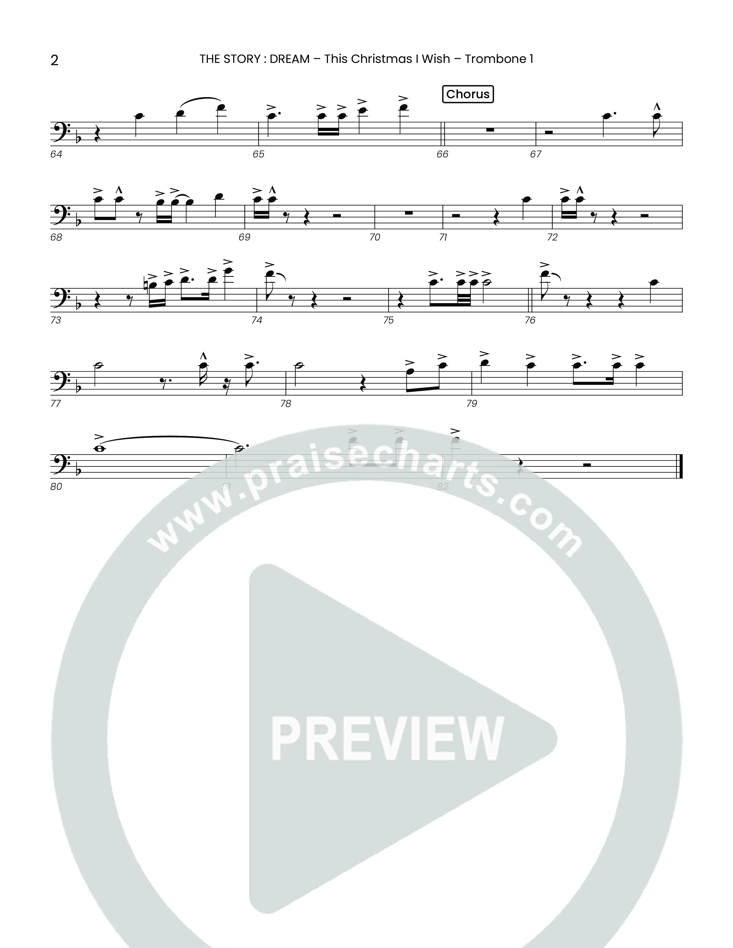 This Christmas I Wish (Choral Anthem SATB) Trombone 1 (Houston's First Worship)
