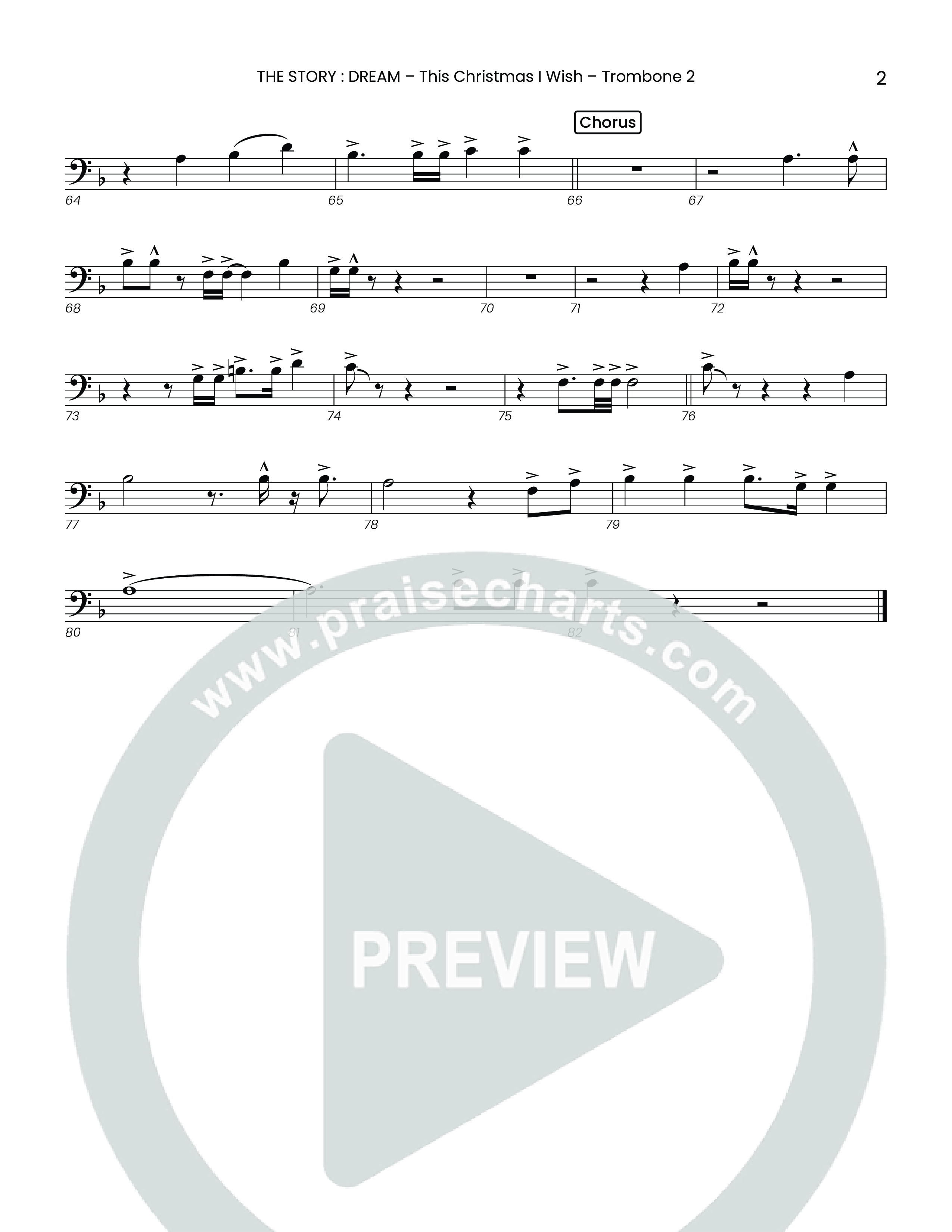 This Christmas I Wish (Choral Anthem SATB) Trombone 2 (Houston's First Worship)