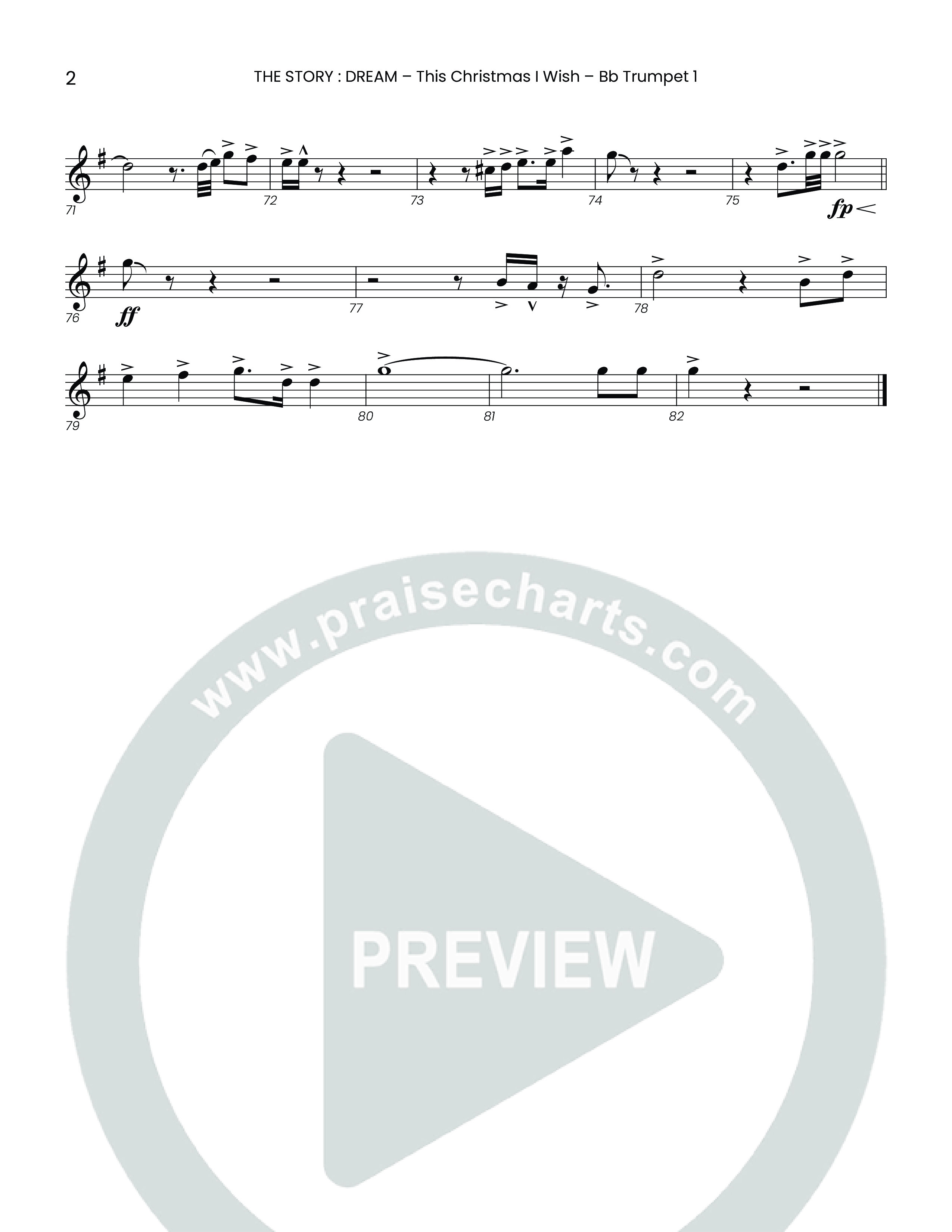 This Christmas I Wish (Choral Anthem SATB) Trumpet 1 (Houston's First Worship)