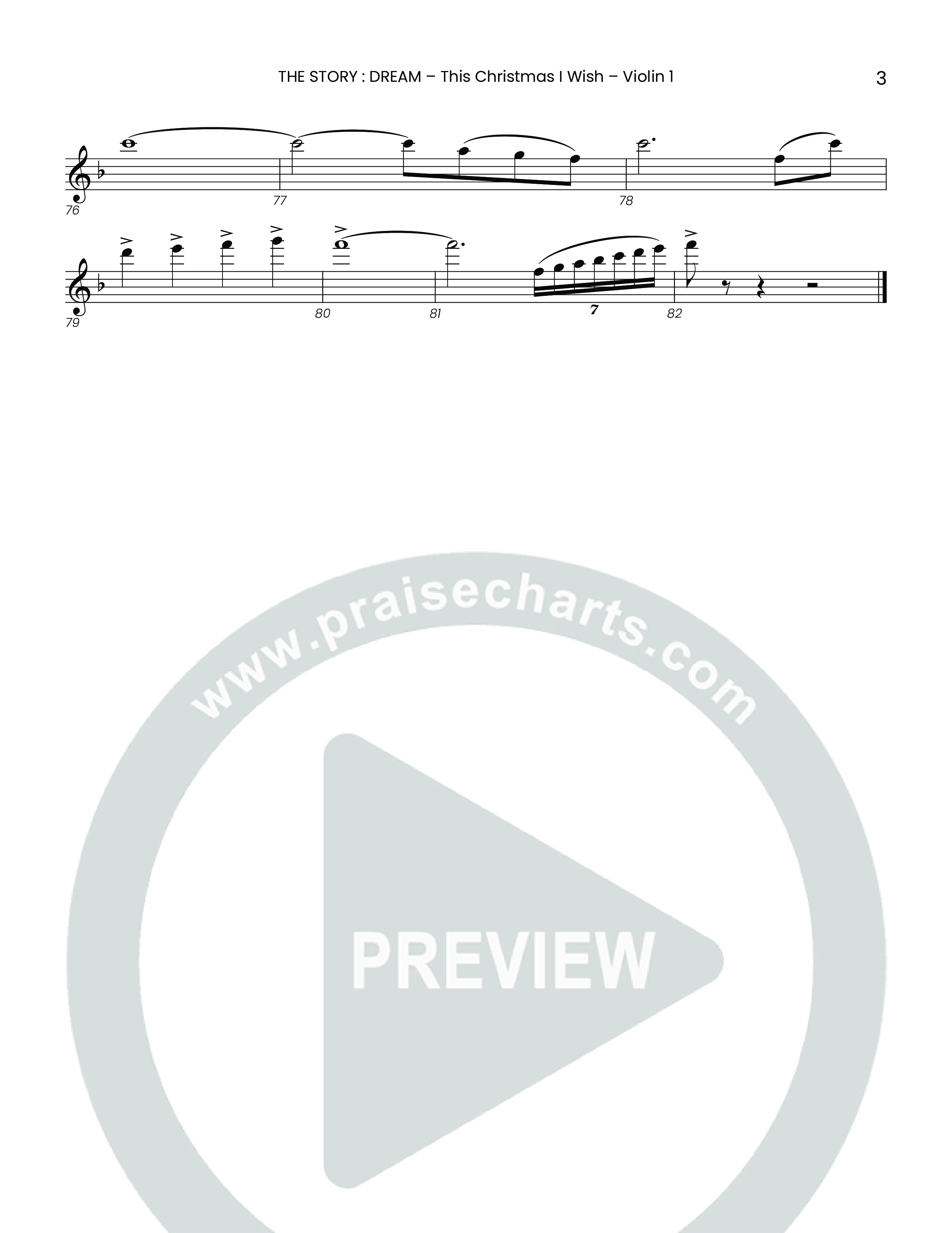 This Christmas I Wish (Choral Anthem SATB) Violin 1 (Houston's First Worship)
