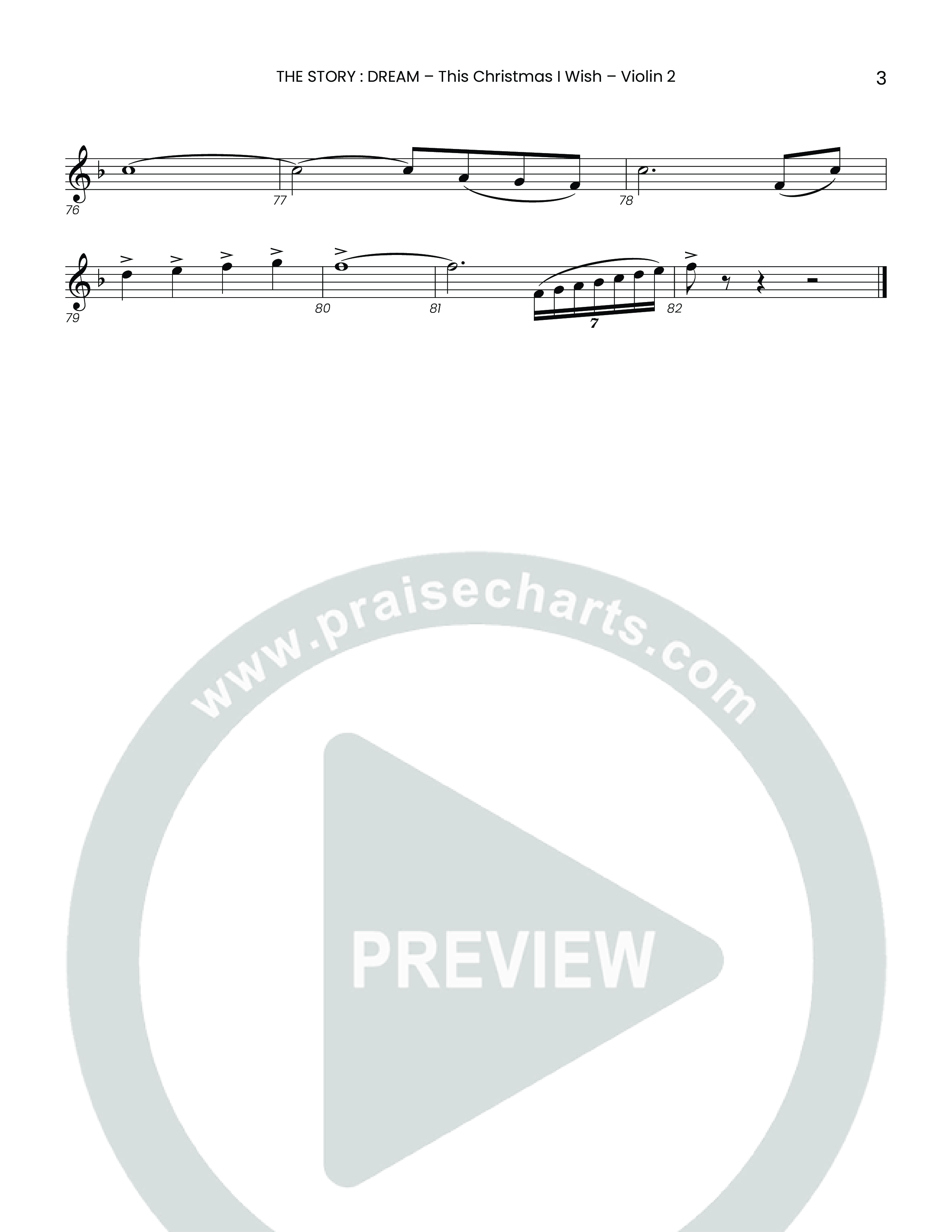 This Christmas I Wish (Choral Anthem SATB) Violin 2 (Houston's First Worship)