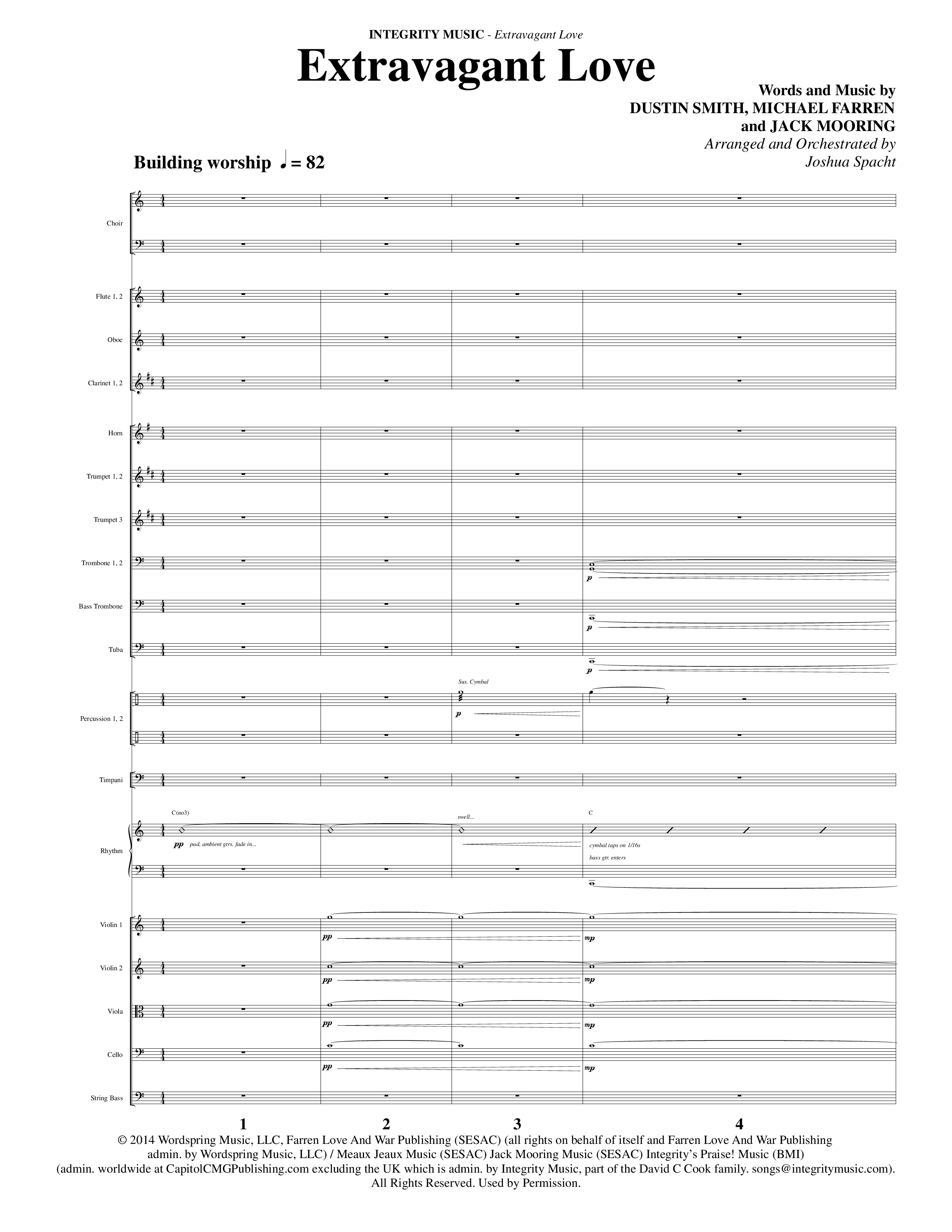 Extravagant Love (7 Song Choral Collection) Orchestrations (SATB) (Integrity Music / Arr. Joshua Spacht)