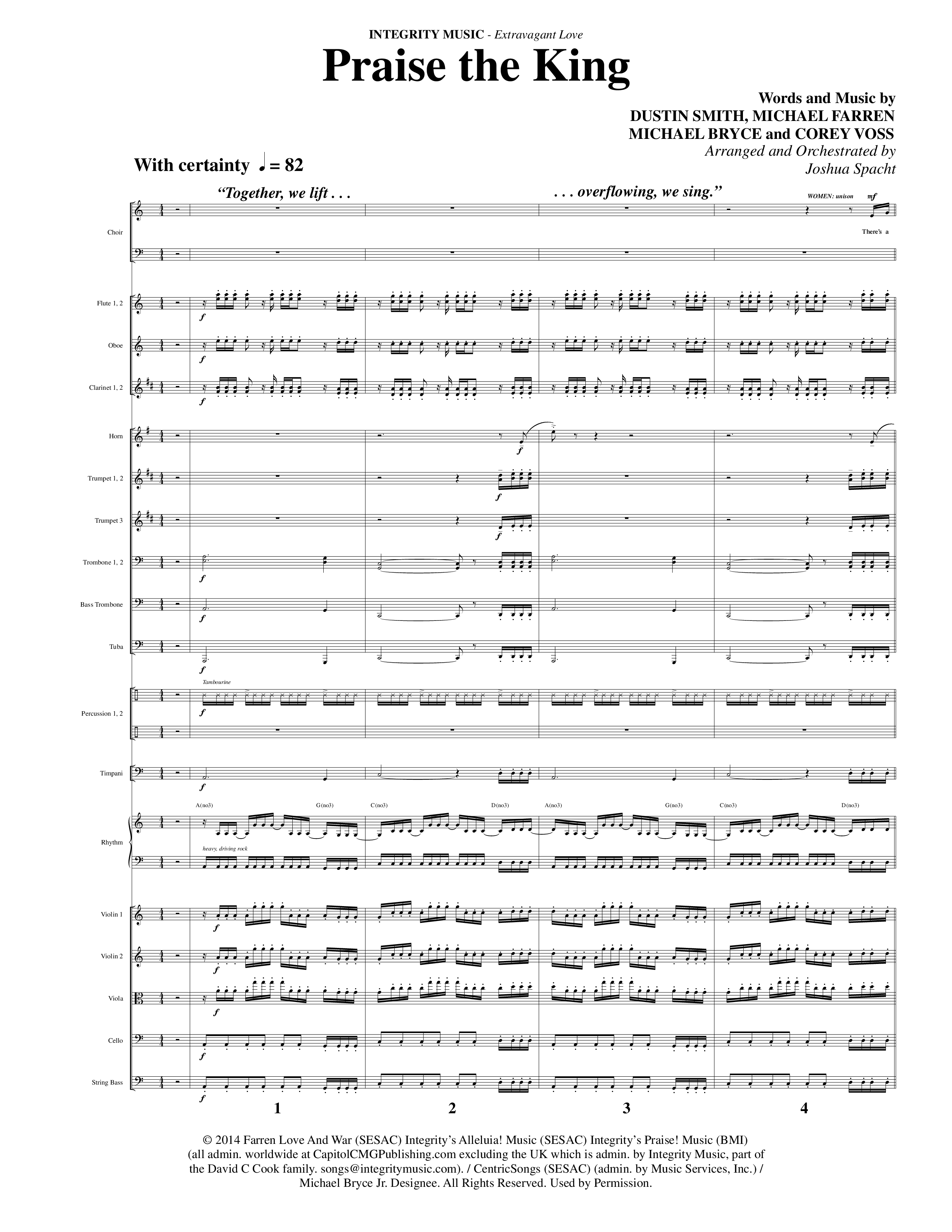 Extravagant Love (7 Song Choral Collection) Song 2 (Orchestration) (Integrity Music / Arr. Joshua Spacht)