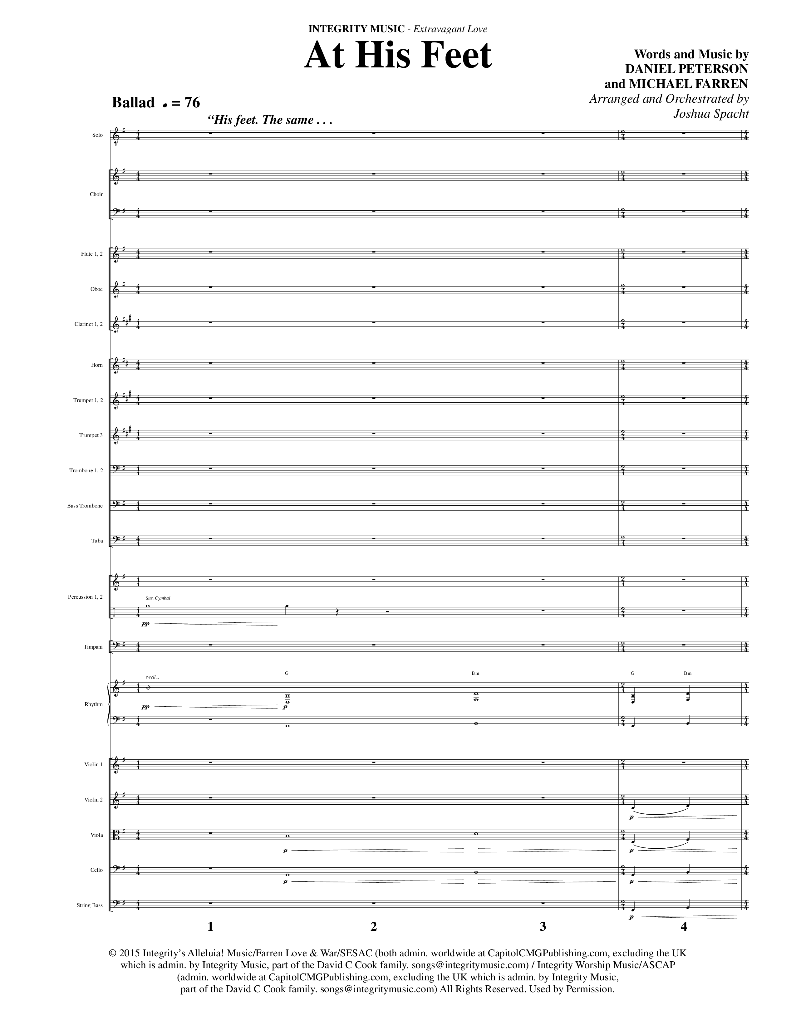 Extravagant Love (7 Song Choral Collection) Song 3 (Orchestration) (Integrity Music / Arr. Joshua Spacht)