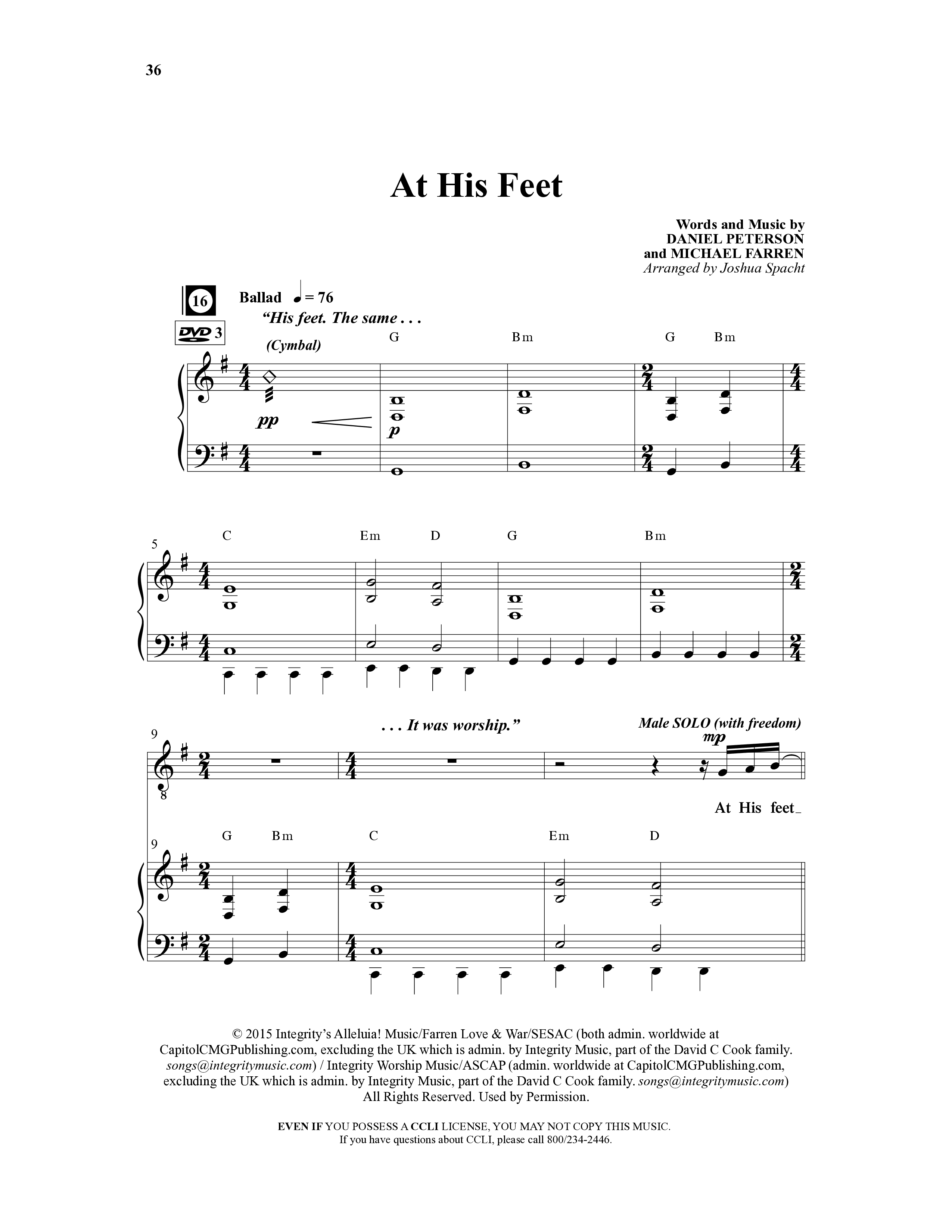 Extravagant Love (7 Song Choral Collection) Song 3 (Piano SATB) (Integrity Music / Arr. Joshua Spacht)