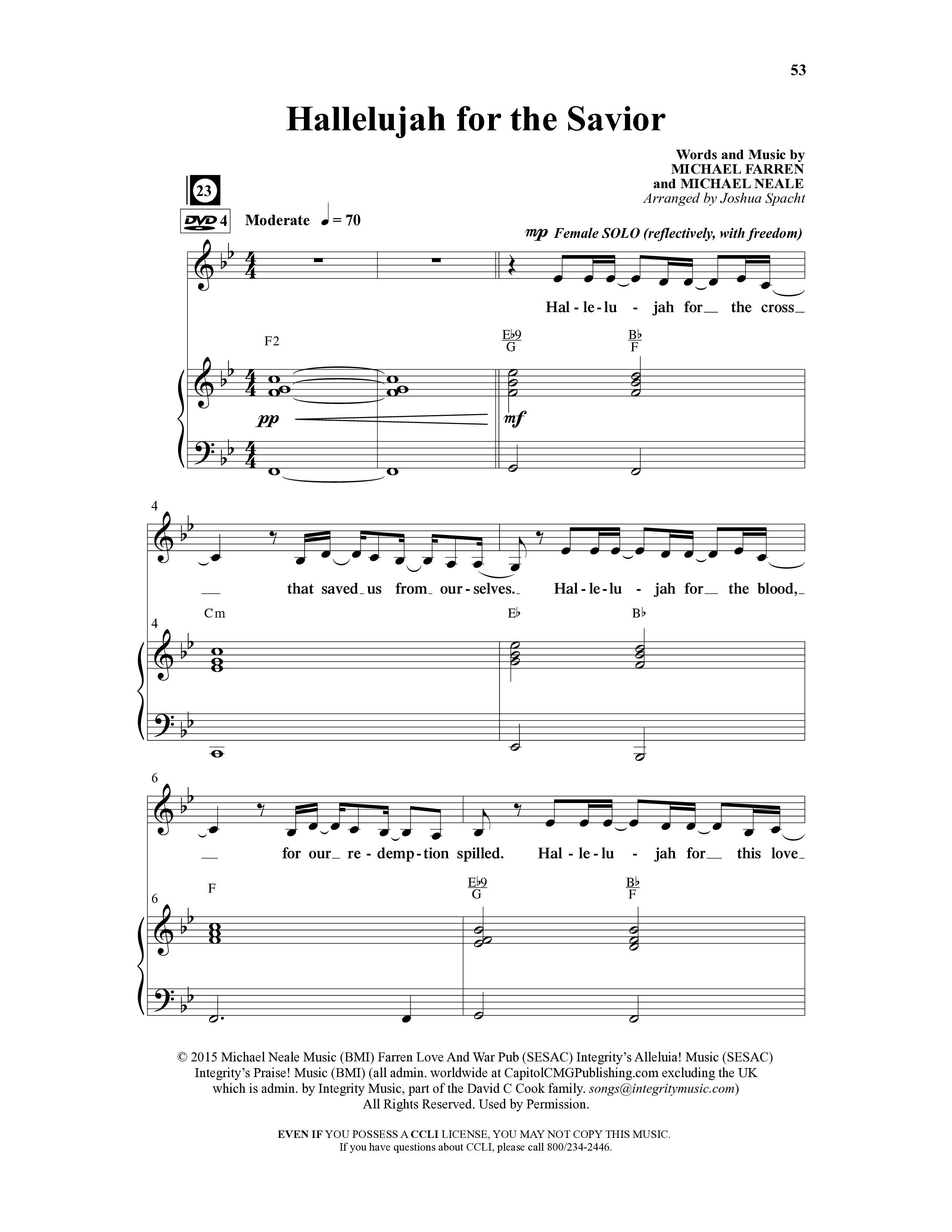 Extravagant Love (7 Song Choral Collection) Song 4 (Piano SATB) (Integrity Music / Arr. Joshua Spacht)