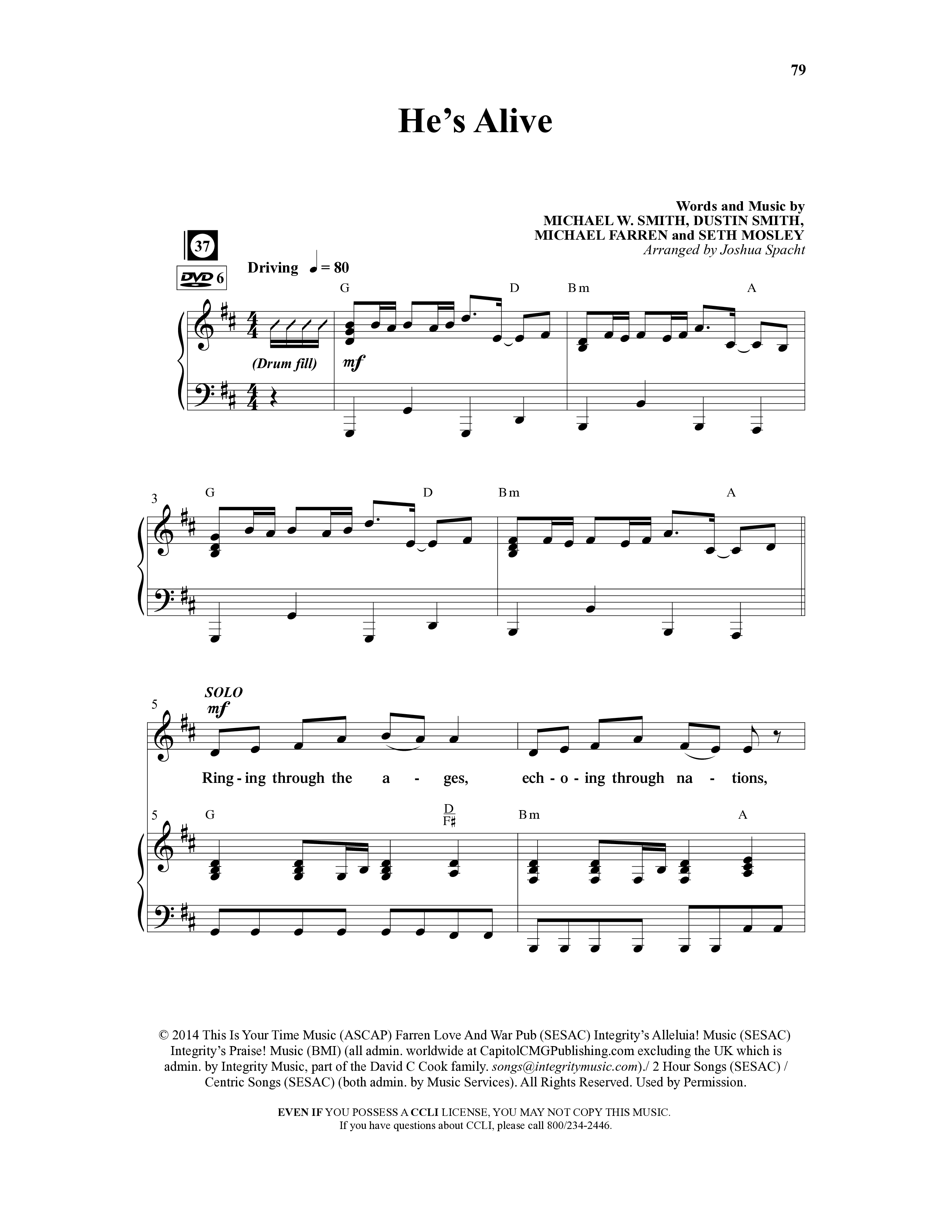 Extravagant Love (7 Song Choral Collection) Song 6 (Piano SATB) (Integrity Music / Arr. Joshua Spacht)