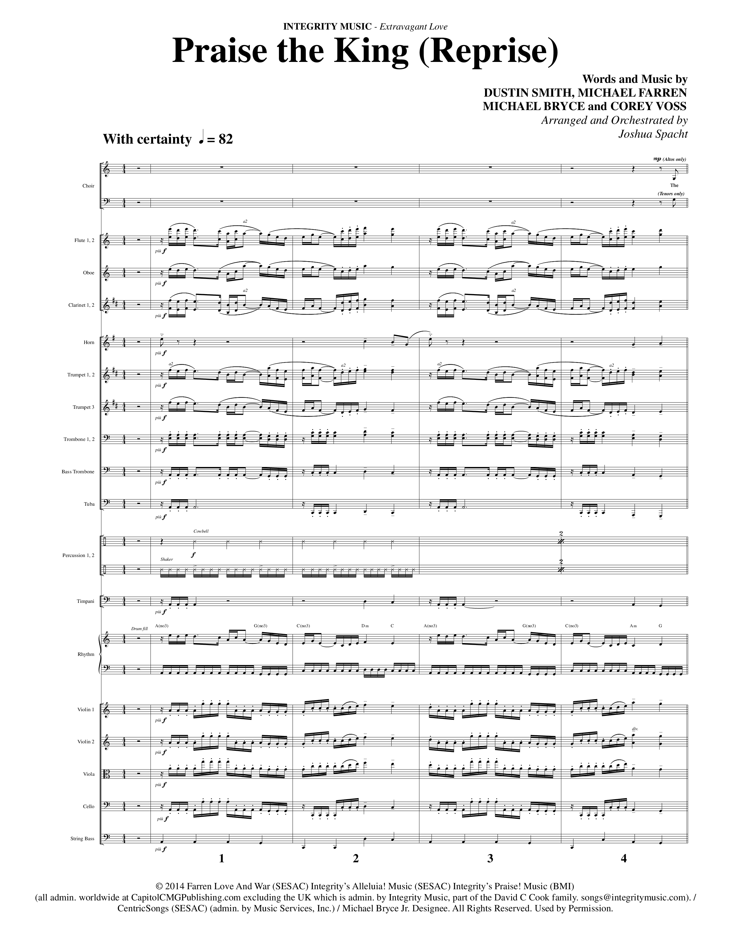 Extravagant Love (7 Song Choral Collection) Song 7 (Orchestration) (Integrity Music / Arr. Joshua Spacht)