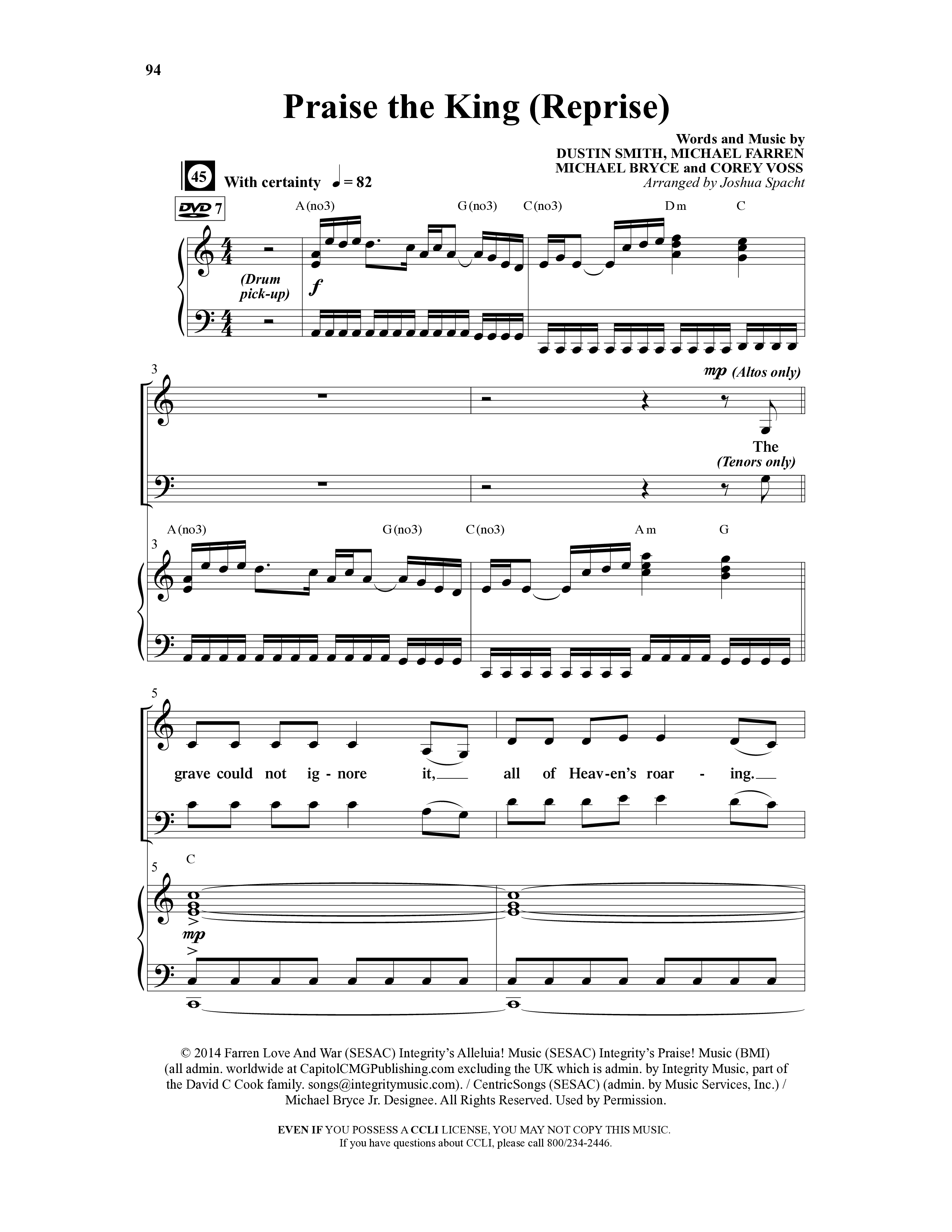 Extravagant Love (7 Song Choral Collection) Song 7 (Piano SATB) (Integrity Music / Arr. Joshua Spacht)