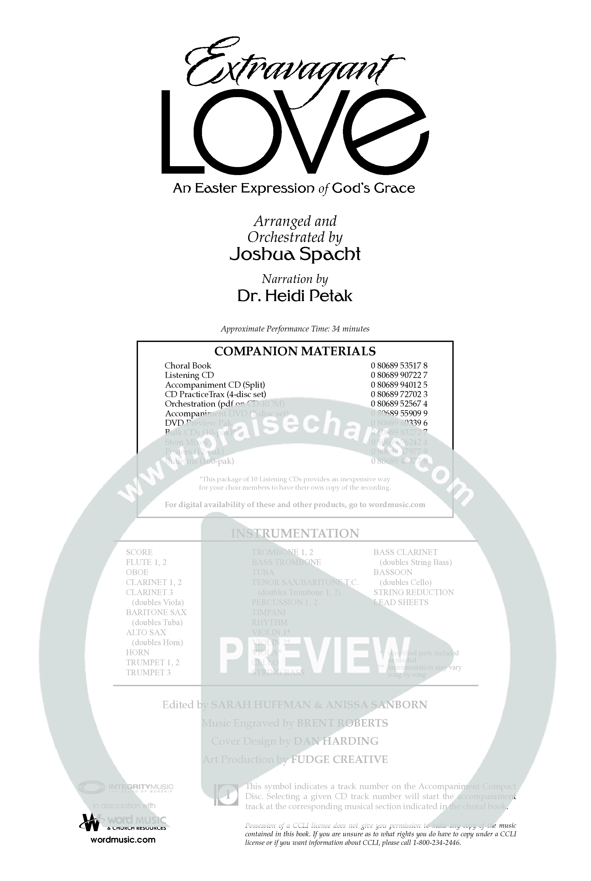 Extravagant Love (7 Song Choral Collection) Choral Book (Integrity Music / Arr. Joshua Spacht)