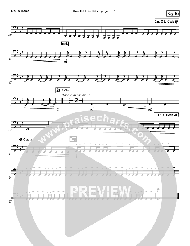 God Of This City Cello/Bass (Bluetree)