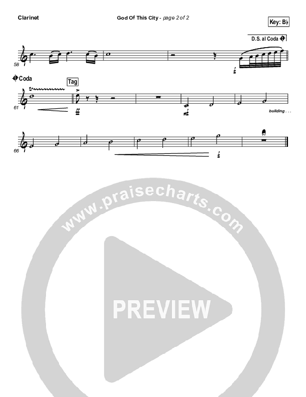 God Of This City Clarinet (Bluetree)