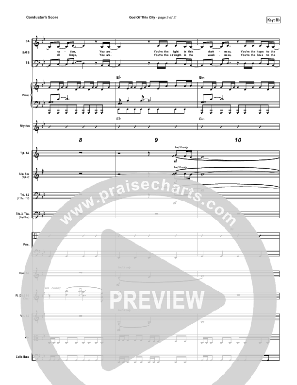 God Of This City Conductor's Score (Bluetree)