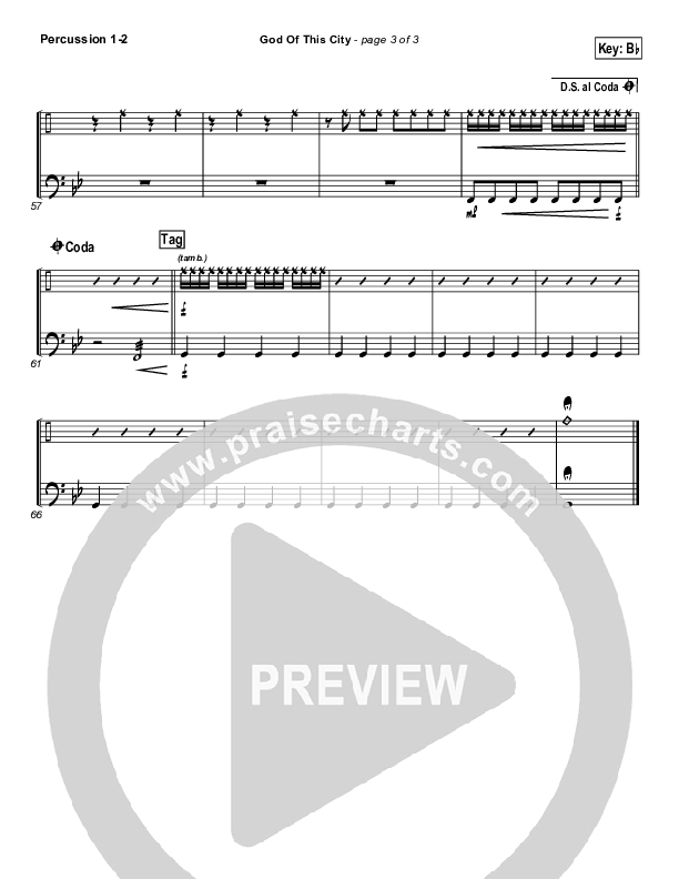 God Of This City Percussion 1/2 (Bluetree)