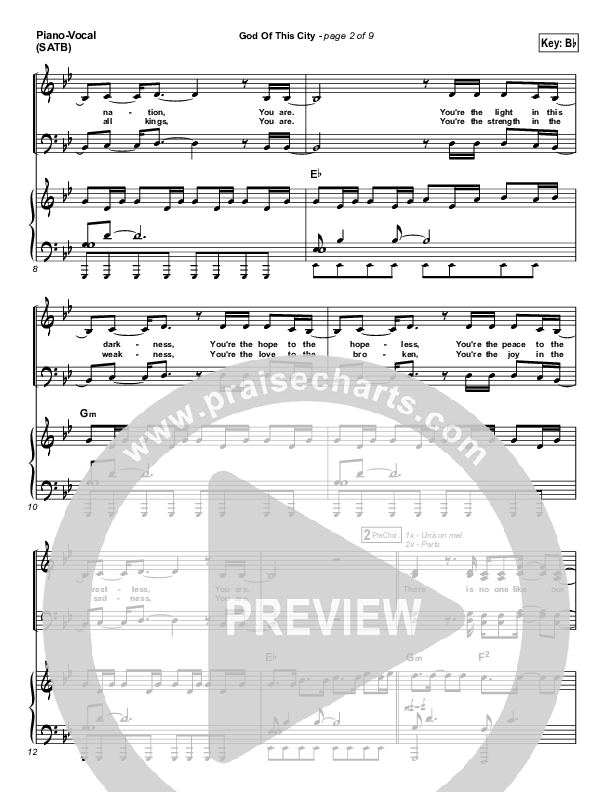 God Of This City Piano/Vocal (Bluetree)