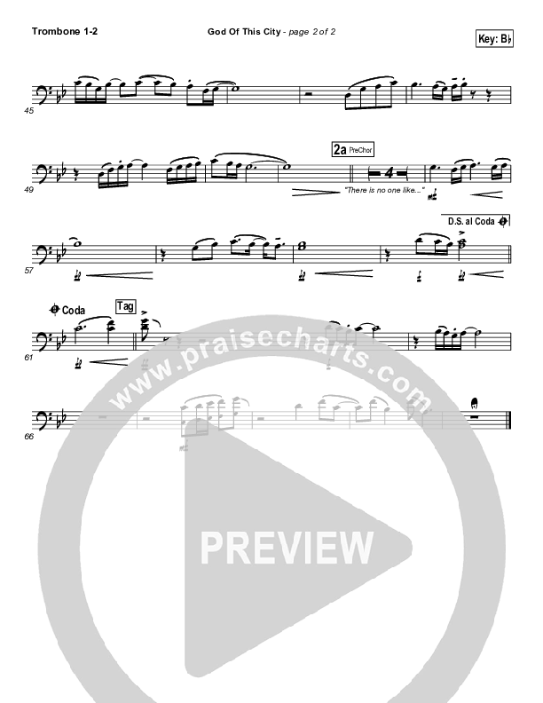 God Of This City Trombone 1/2 (Bluetree)