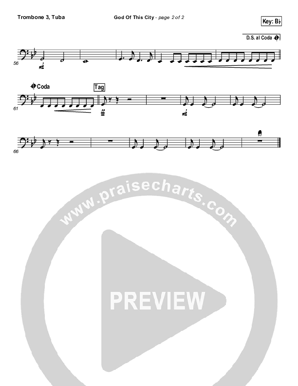 God Of This City Trombone 3/Tuba (Bluetree)