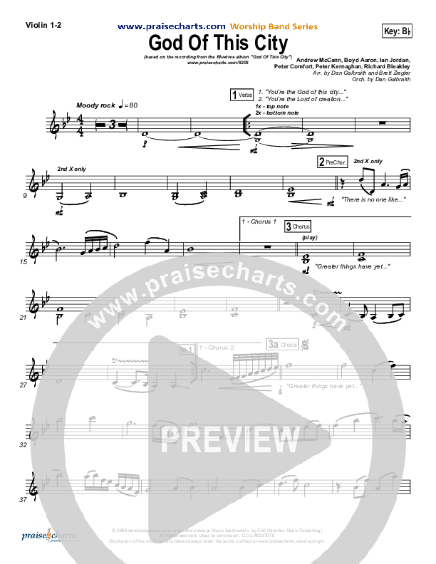 God Of This City Violin 1/2 (Bluetree)