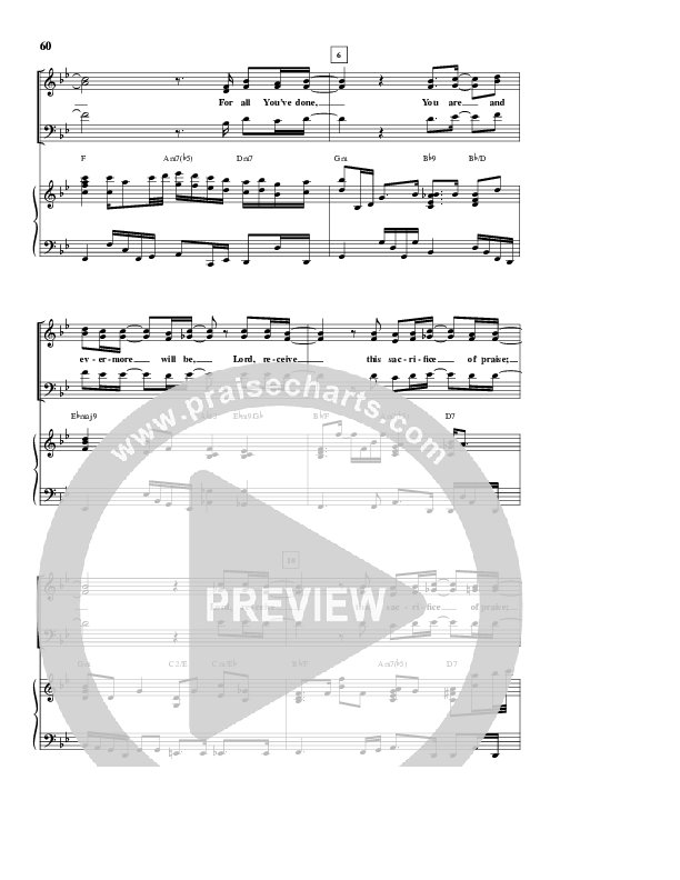 Sacrifice Of Praise (Reprise) Piano/Vocal (Alvin Slaughter)