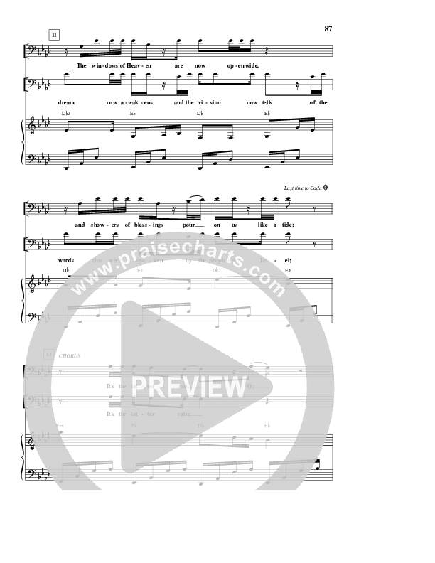 The Latter Rain Lead & Piano (Alvin Slaughter)