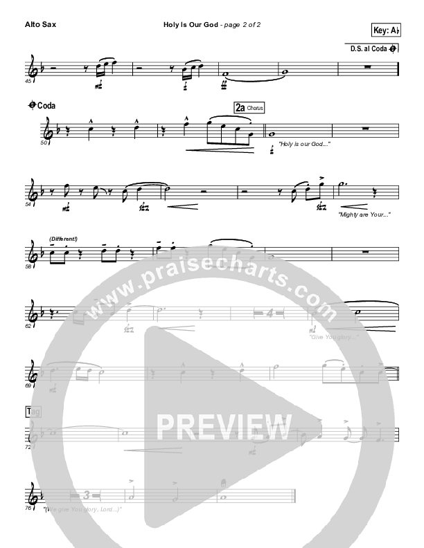 Holy Is Our God Alto Sax (Robin Mark)
