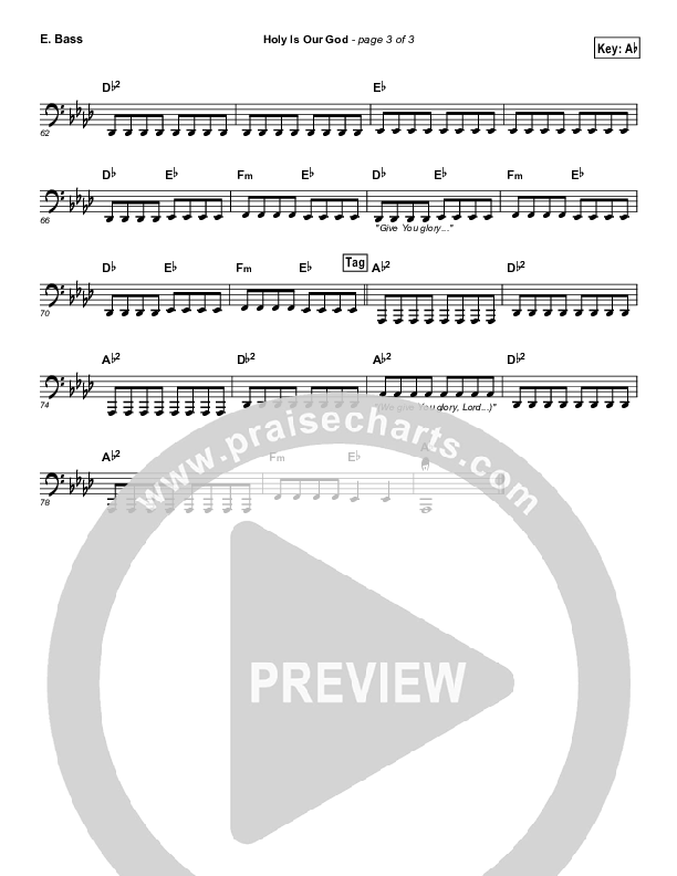 Holy Is Our God Bass Guitar (Robin Mark)