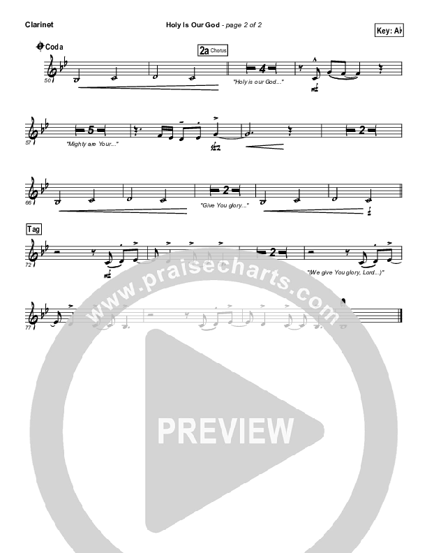 Holy Is Our God Clarinet (Robin Mark)