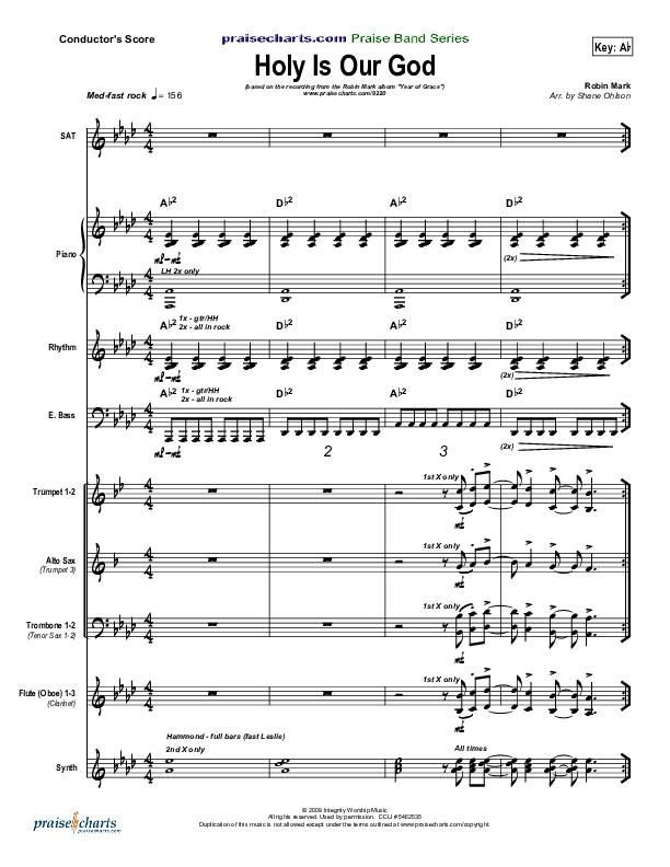 Holy Is Our God Conductor's Score (Robin Mark)