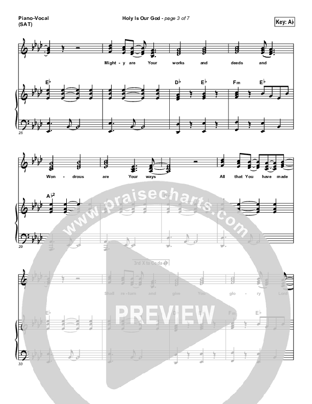 Holy Is Our God Piano/Vocal (Robin Mark)