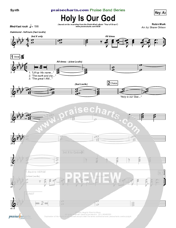 Holy Is Our God Synth Strings (Robin Mark)