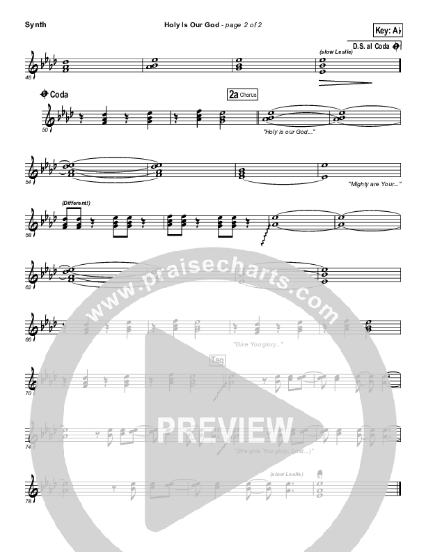 Holy Is Our God Synth Strings (Robin Mark)