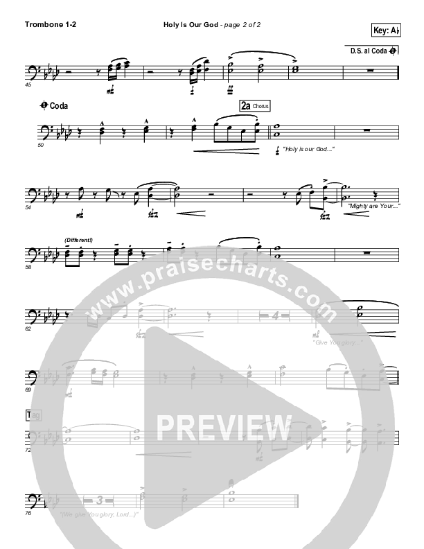 Holy Is Our God Trombone 1/2 (Robin Mark)