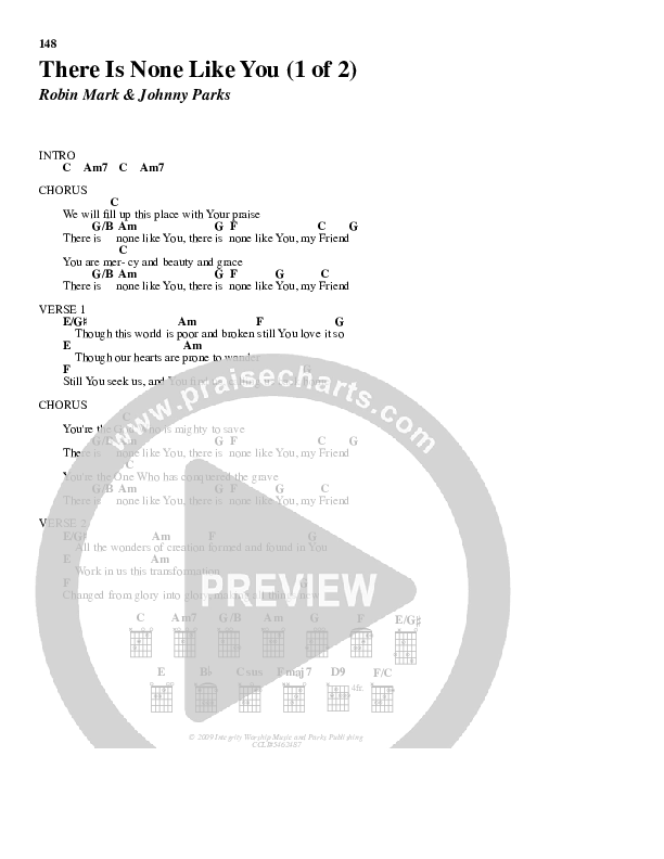 There Is None Chord Chart (Robin Mark)