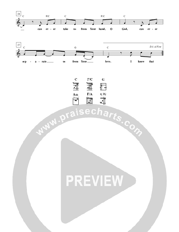 I Am Persuaded Lead Sheet (Robin Mark)