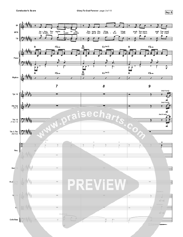 Glory To God Forever Conductor's Score (FEE Band)
