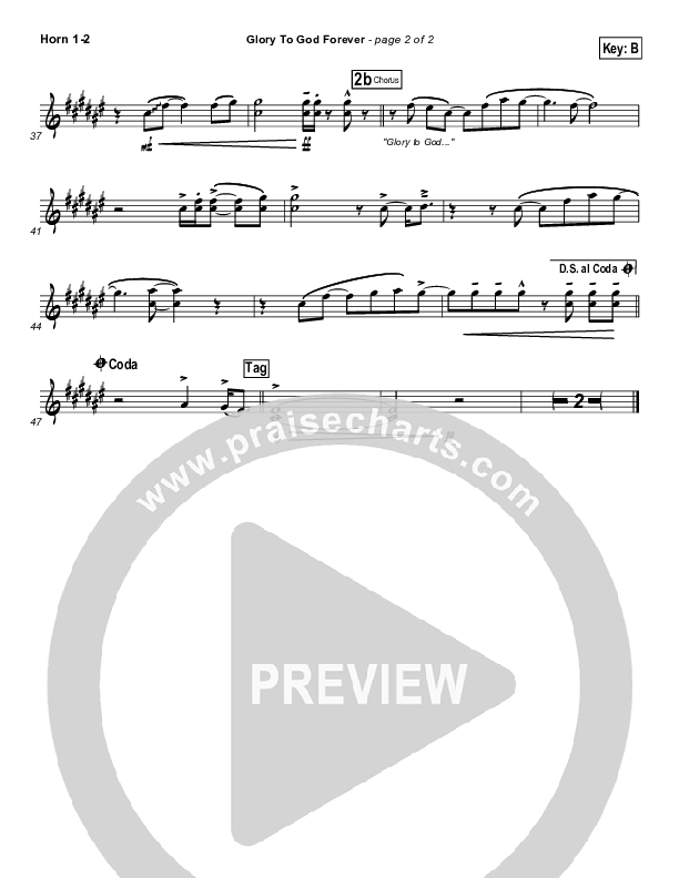 Glory To God Forever French Horn 1/2 (FEE Band)