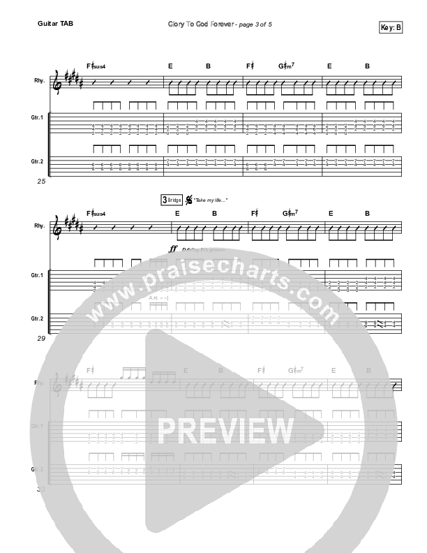 Glory To God Forever Guitar Tab (FEE Band)