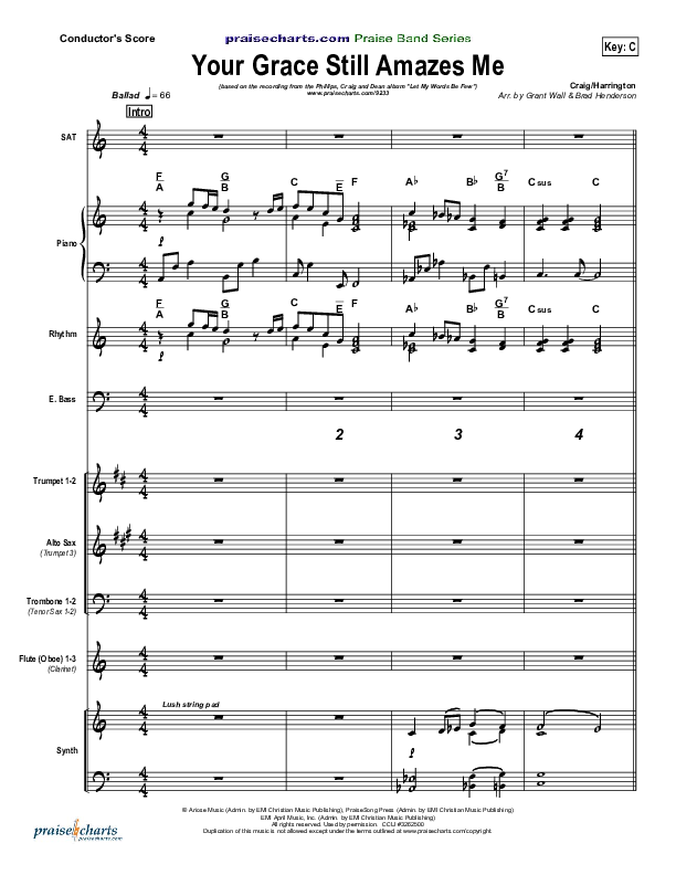 Your Grace Still Amazes Me Conductor's Score (Phillips Craig & Dean)